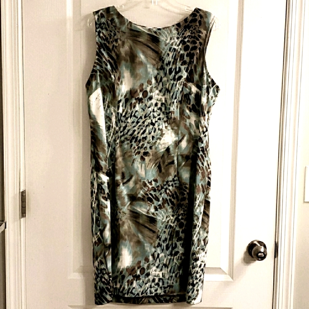 Connected Apparel Animal Print Dress XL NWOT